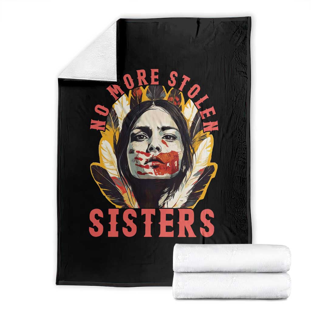 Native American Awareness Gift Throw Blanket No More Stolen Sisters MMIW Support