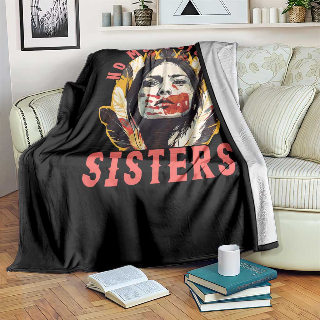Native American Awareness Gift Throw Blanket No More Stolen Sisters MMIW Support