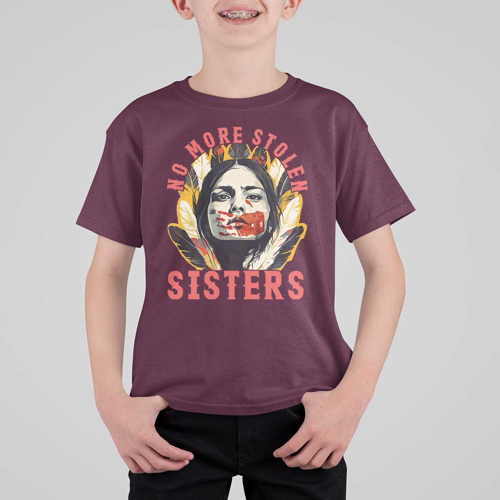 Native American Awareness Gift T Shirt For Kid No More Stolen Sisters MMIW Support