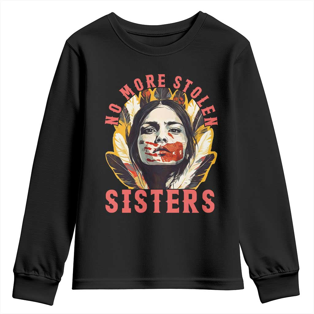 Native American Awareness Gift Youth Sweatshirt No More Stolen Sisters MMIW Support