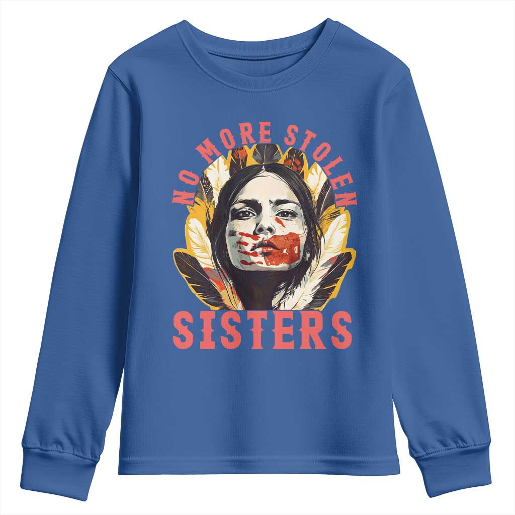 Native American Awareness Gift Youth Sweatshirt No More Stolen Sisters MMIW Support
