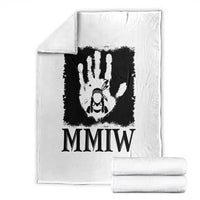 Stop MMIW Throw Blanket Voices For Stolen Sisters Red Handprint Graphic