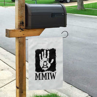 Stop MMIW Garden Flag Voices For Stolen Sisters Red Handprint Graphic