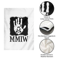 Stop MMIW Garden Flag Voices For Stolen Sisters Red Handprint Graphic