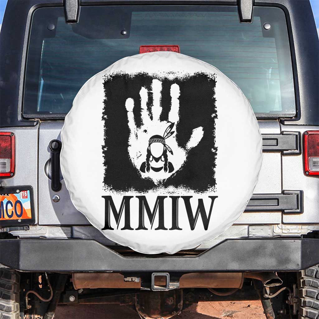Stop MMIW Spare Tire Cover Voices For Stolen Sisters Red Handprint Graphic