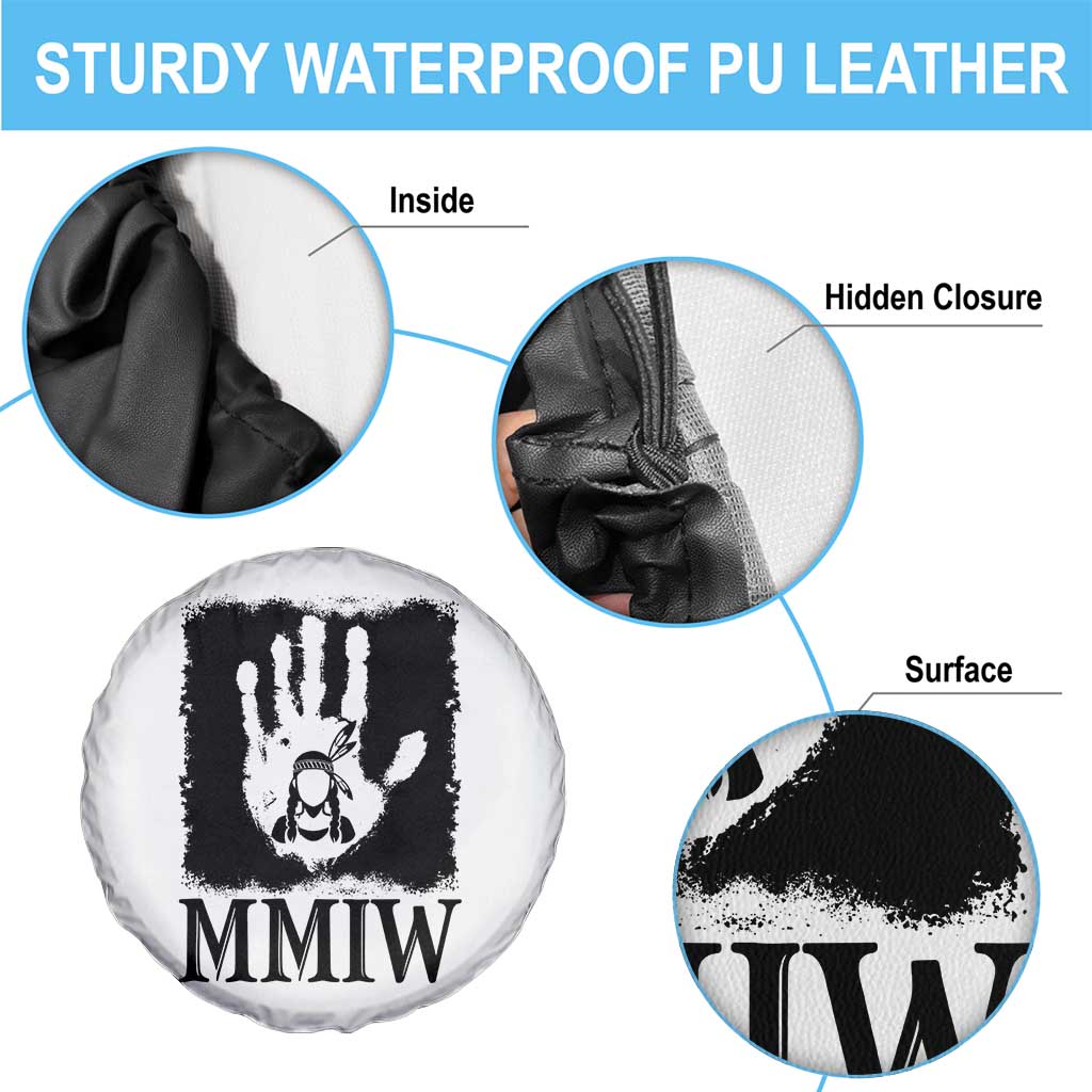 Stop MMIW Spare Tire Cover Voices For Stolen Sisters Red Handprint Graphic
