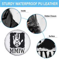 Stop MMIW Spare Tire Cover Voices For Stolen Sisters Red Handprint Graphic