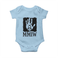 Stop MMIW Baby Onesie Voices For Stolen Sisters Red Handprint Graphic