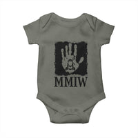 Stop MMIW Baby Onesie Voices For Stolen Sisters Red Handprint Graphic
