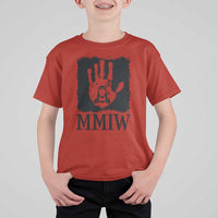 Stop MMIW T Shirt For Kid Voices For Stolen Sisters Red Handprint Graphic