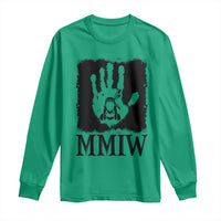 Stop MMIW Long Sleeve Shirt Voices For Stolen Sisters Red Handprint Graphic