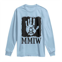 Stop MMIW Long Sleeve Shirt Voices For Stolen Sisters Red Handprint Graphic