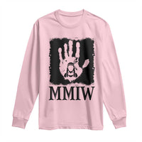 Stop MMIW Long Sleeve Shirt Voices For Stolen Sisters Red Handprint Graphic