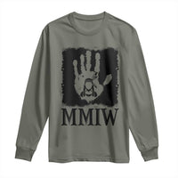 Stop MMIW Long Sleeve Shirt Voices For Stolen Sisters Red Handprint Graphic