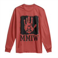 Stop MMIW Long Sleeve Shirt Voices For Stolen Sisters Red Handprint Graphic