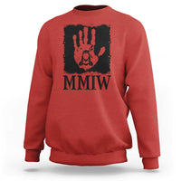 Stop MMIW Sweatshirt Voices For Stolen Sisters Red Handprint Graphic