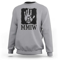 Stop MMIW Sweatshirt Voices For Stolen Sisters Red Handprint Graphic