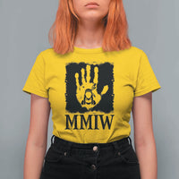 Stop MMIW T Shirt For Women Voices For Stolen Sisters Red Handprint Graphic