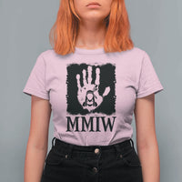 Stop MMIW T Shirt For Women Voices For Stolen Sisters Red Handprint Graphic