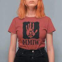Stop MMIW T Shirt For Women Voices For Stolen Sisters Red Handprint Graphic