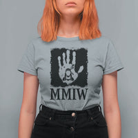 Stop MMIW T Shirt For Women Voices For Stolen Sisters Red Handprint Graphic