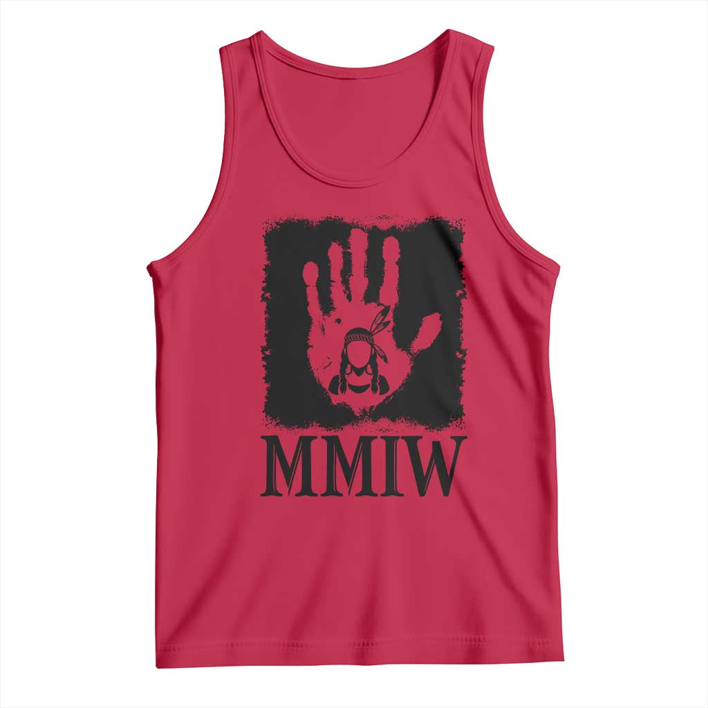 Stop MMIW Tank Top Voices For Stolen Sisters Red Handprint Graphic