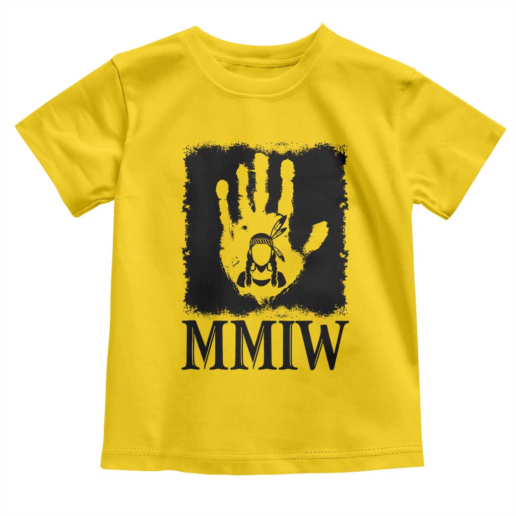 Stop MMIW Toddler T Shirt Voices For Stolen Sisters Red Handprint Graphic