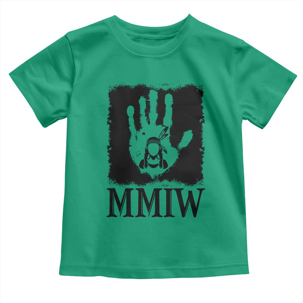 Stop MMIW Toddler T Shirt Voices For Stolen Sisters Red Handprint Graphic