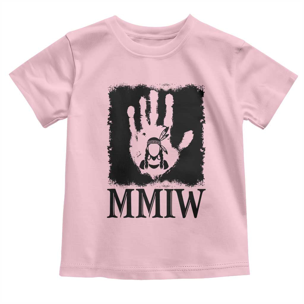 Stop MMIW Toddler T Shirt Voices For Stolen Sisters Red Handprint Graphic