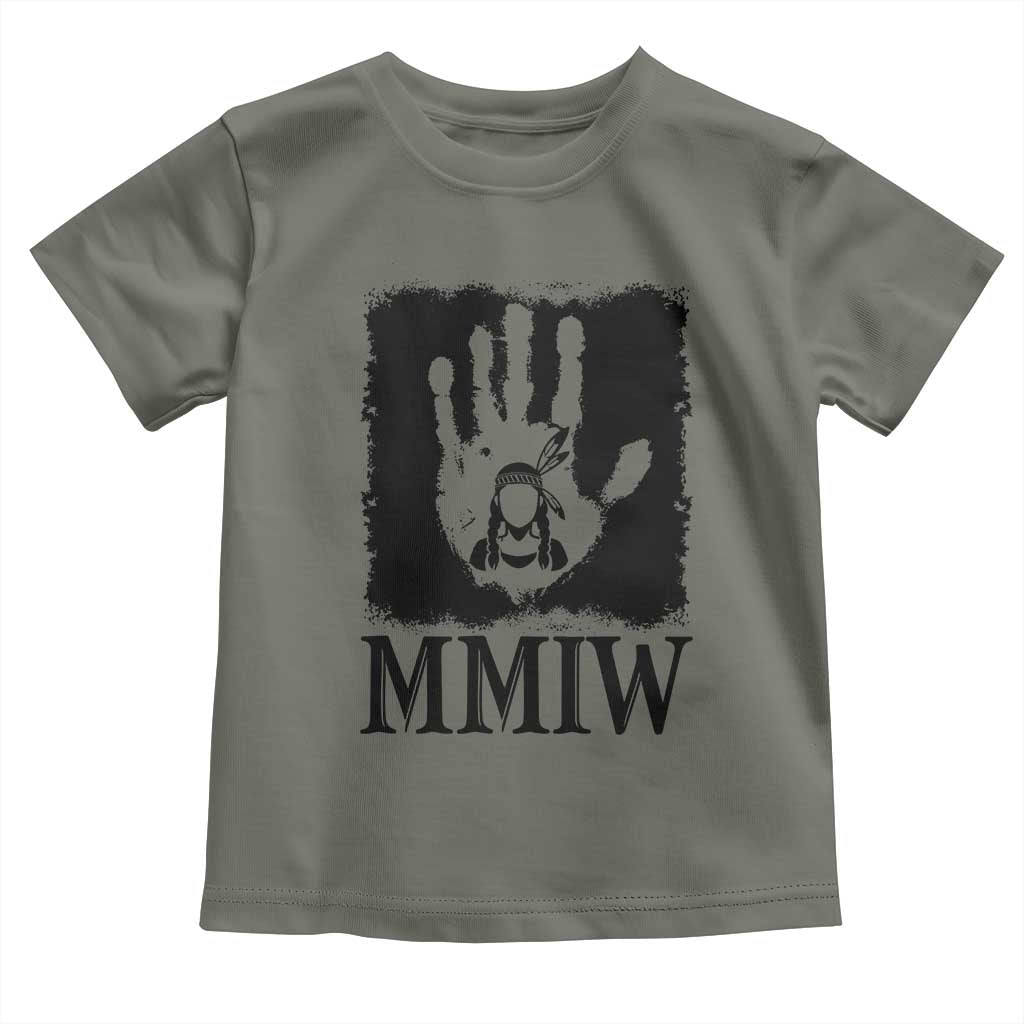 Stop MMIW Toddler T Shirt Voices For Stolen Sisters Red Handprint Graphic