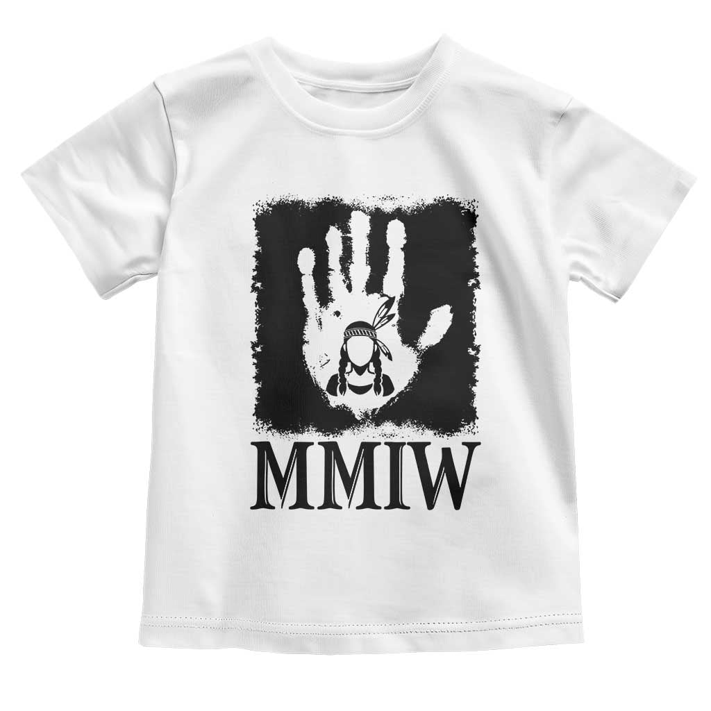 Stop MMIW Toddler T Shirt Voices For Stolen Sisters Red Handprint Graphic