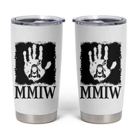Stop MMIW Tumbler Cup Voices For Stolen Sisters Red Handprint Graphic