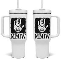 Stop MMIW Tumbler With Handle Voices For Stolen Sisters Red Handprint Graphic
