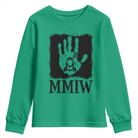 Stop MMIW Youth Sweatshirt Voices For Stolen Sisters Red Handprint Graphic