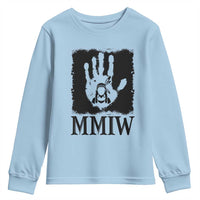 Stop MMIW Youth Sweatshirt Voices For Stolen Sisters Red Handprint Graphic