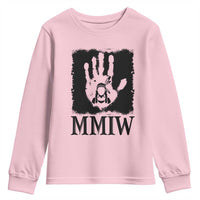 Stop MMIW Youth Sweatshirt Voices For Stolen Sisters Red Handprint Graphic