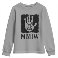 Stop MMIW Youth Sweatshirt Voices For Stolen Sisters Red Handprint Graphic