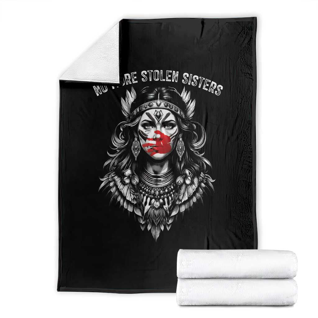 MMIW Awareness Support Throw Blanket No More Stolen Sisters