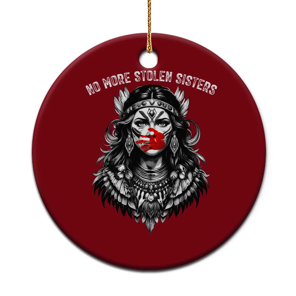 MMIW Awareness Support Ceramic Ornament No More Stolen Sisters