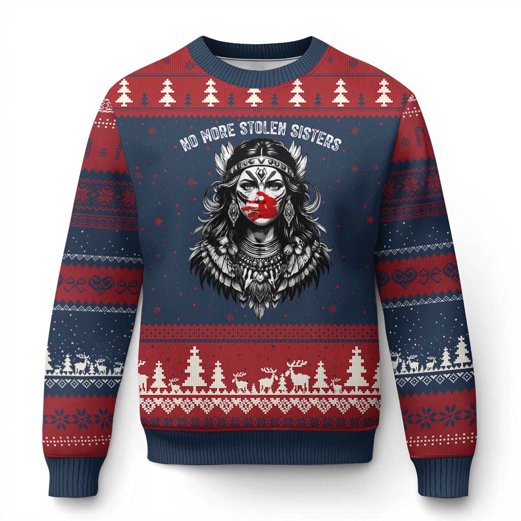MMIW Awareness Support Ugly Christmas Sweater No More Stolen Sisters