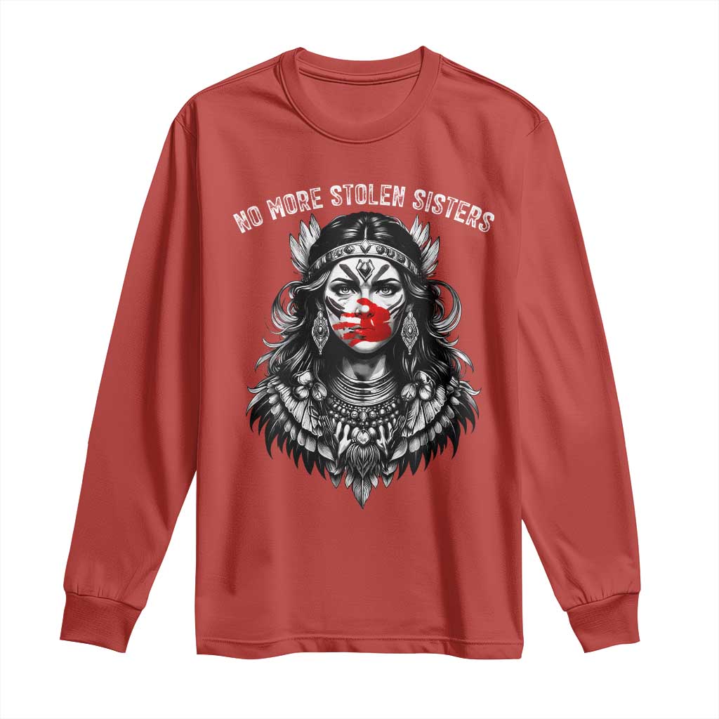 MMIW Awareness Support Long Sleeve Shirt No More Stolen Sisters
