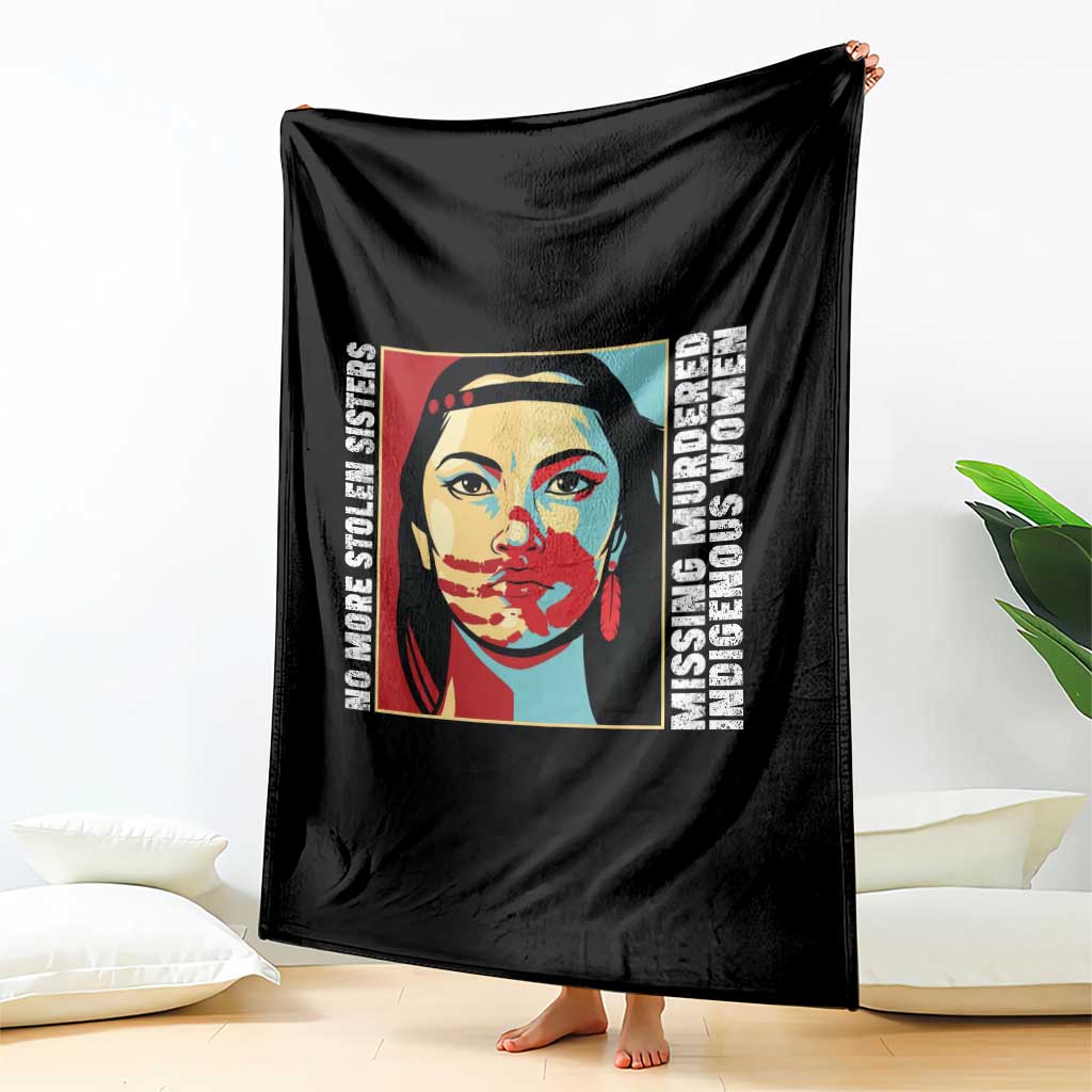 MMIW Awareness Support Throw Blanket Voices For Stolen Sisters Native American