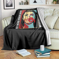 MMIW Awareness Support Throw Blanket Voices For Stolen Sisters Native American