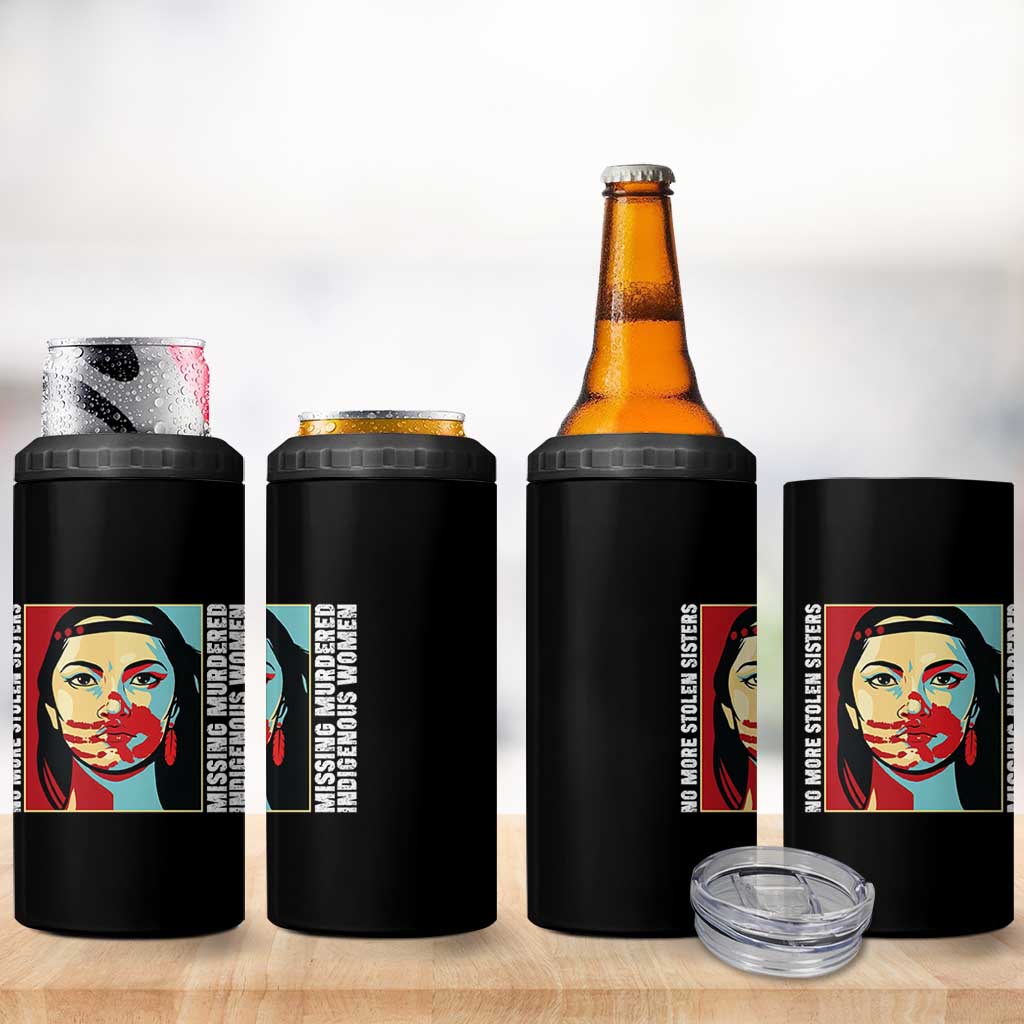MMIW Awareness Support 4 in 1 Can Cooler Tumbler Voices For Stolen Sisters Native American
