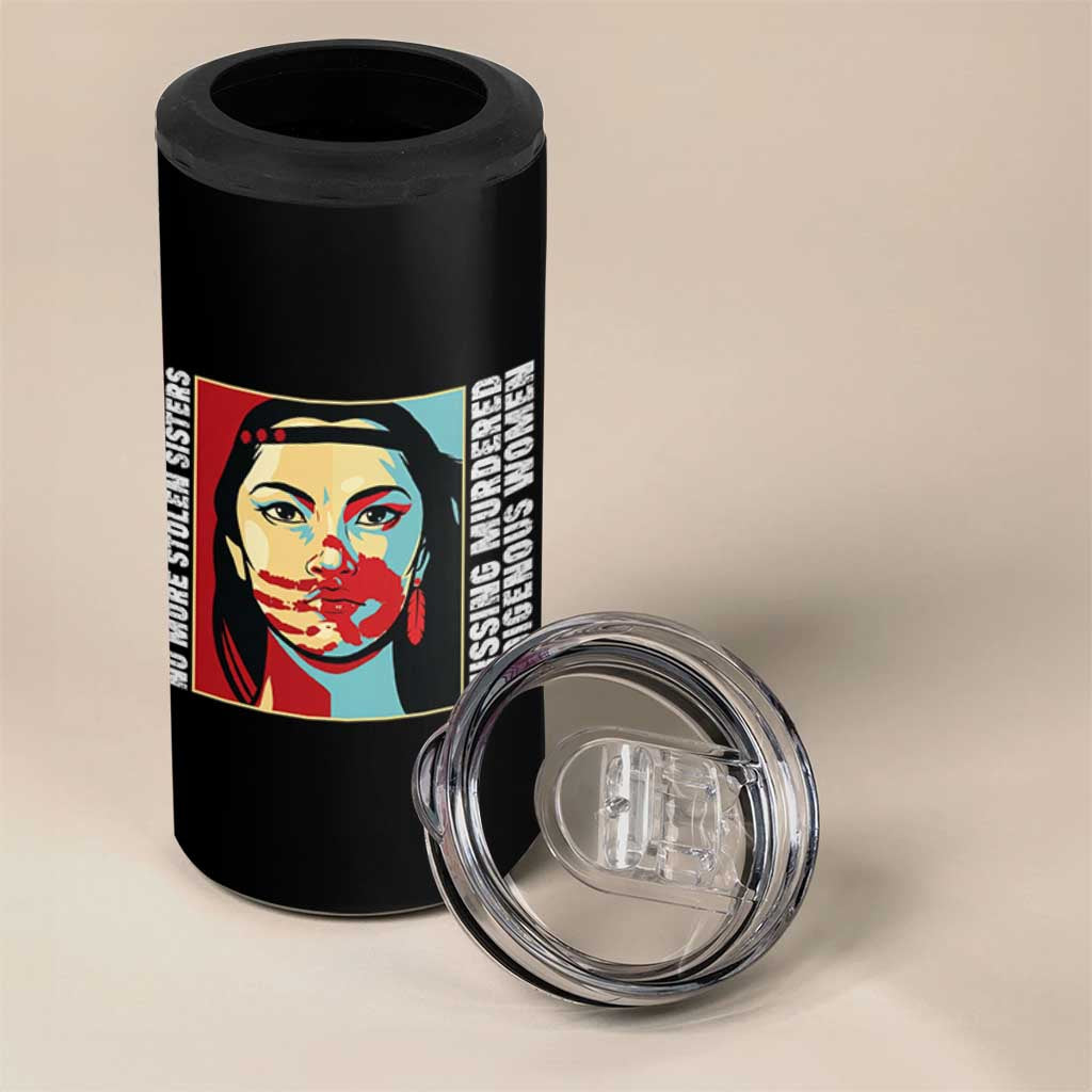 MMIW Awareness Support 4 in 1 Can Cooler Tumbler Voices For Stolen Sisters Native American