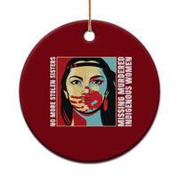 MMIW Awareness Support Ceramic Ornament Voices For Stolen Sisters Native American