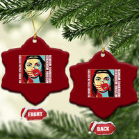 MMIW Awareness Support Ceramic Ornament Voices For Stolen Sisters Native American