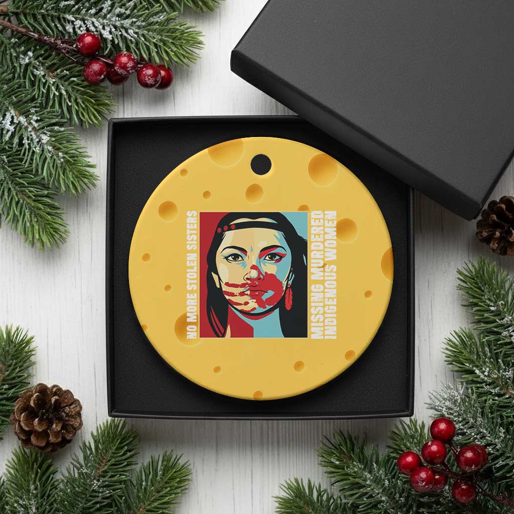 MMIW Awareness Support Ceramic Ornament Voices For Stolen Sisters Native American