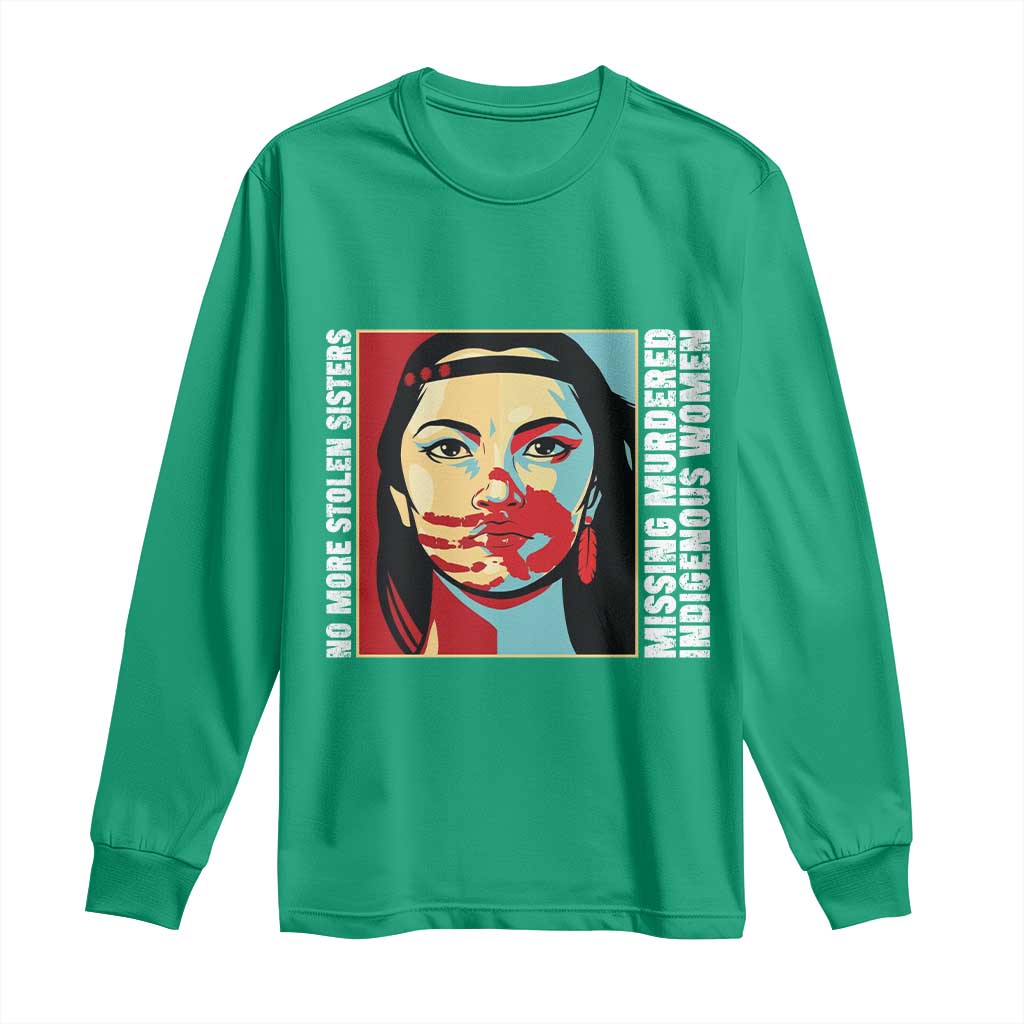 MMIW Awareness Support Long Sleeve Shirt Voices For Stolen Sisters Native American