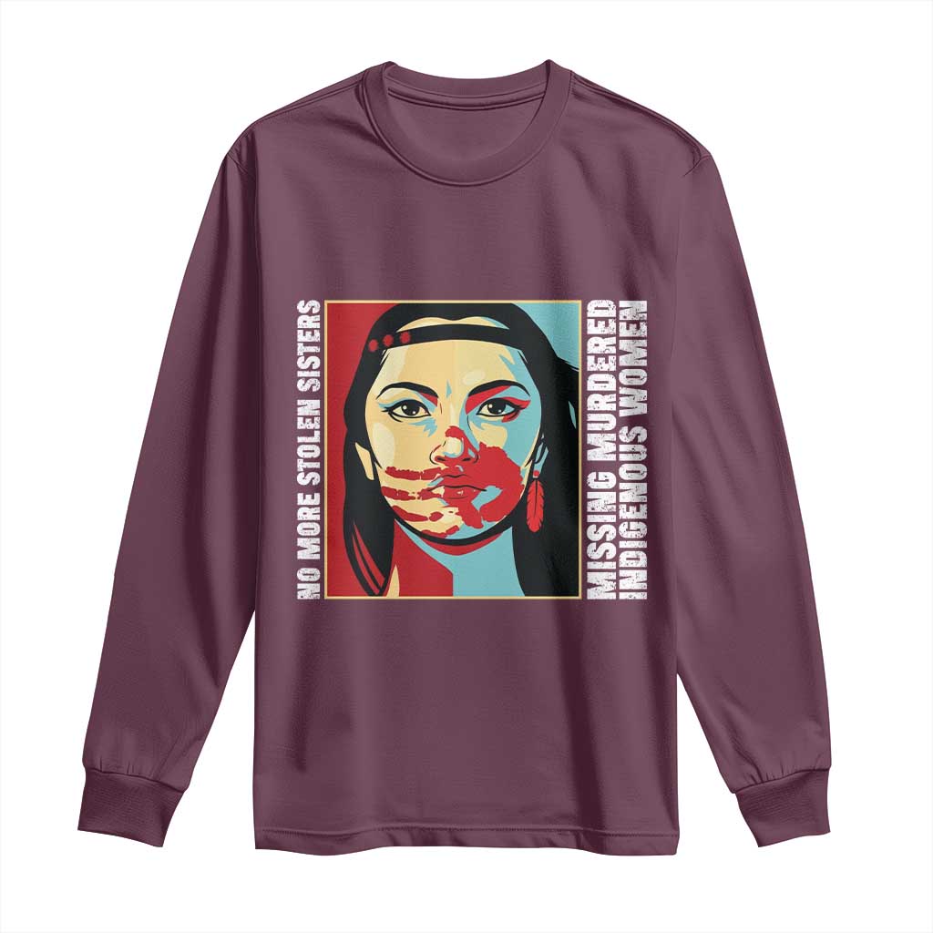 MMIW Awareness Support Long Sleeve Shirt Voices For Stolen Sisters Native American